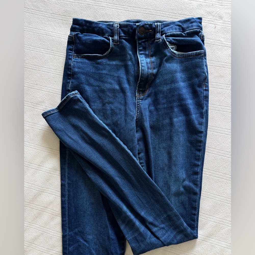 American Eagle Curvy Super High Rise Jegging Dark Blue Jeans US 6 LONG
